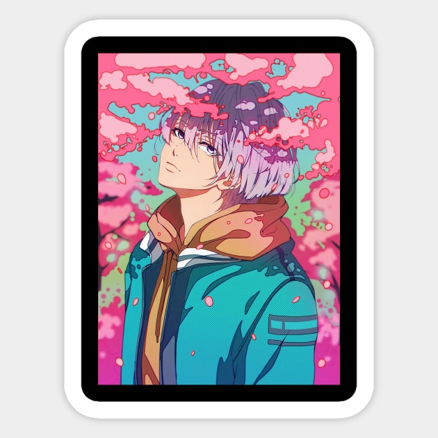 Anime boy Anime Boy Sticker TeePublic